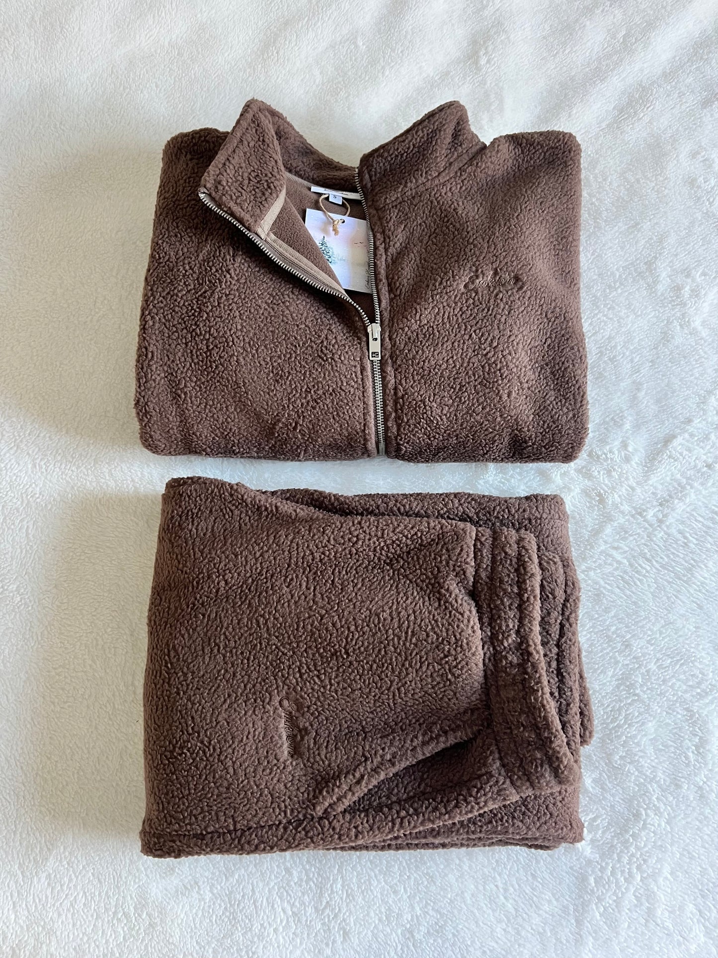 Teddy Fleece Pants in Cottage Brown