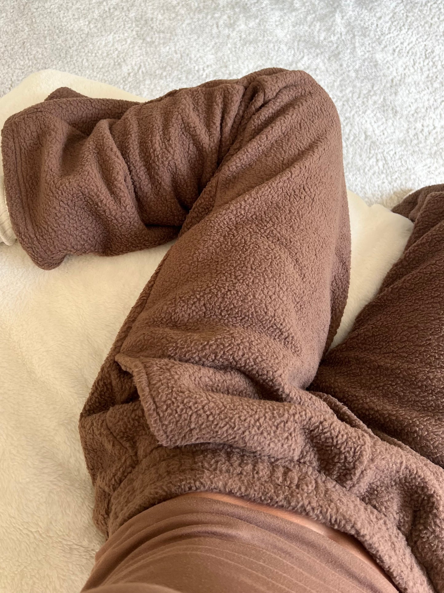 Teddy Fleece Pants in Cottage Brown