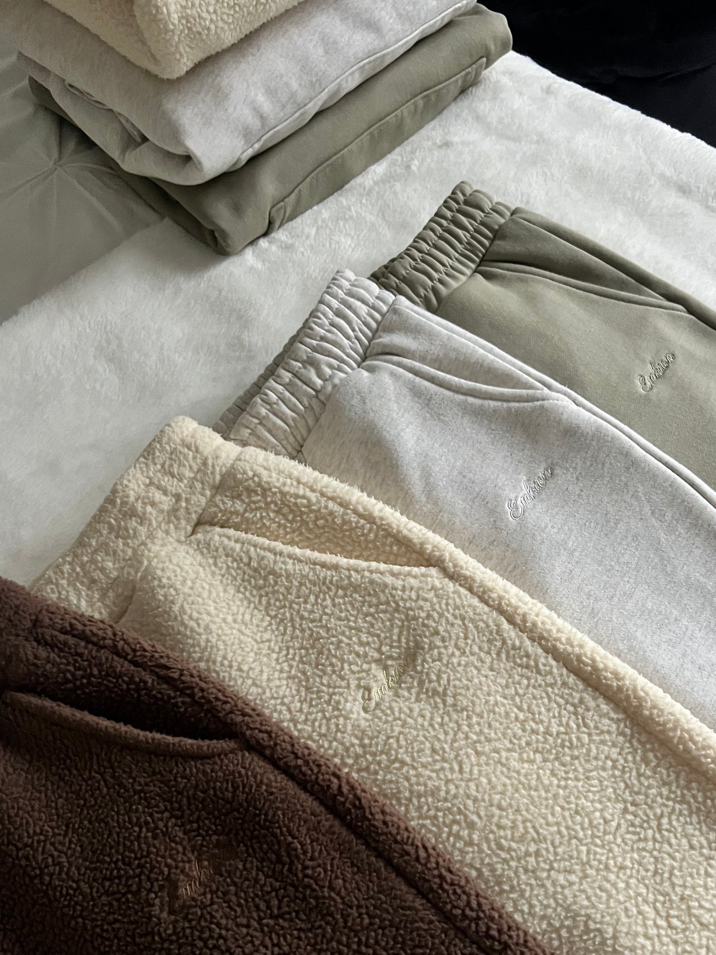 Teddy Fleece Pants in Cottage Brown