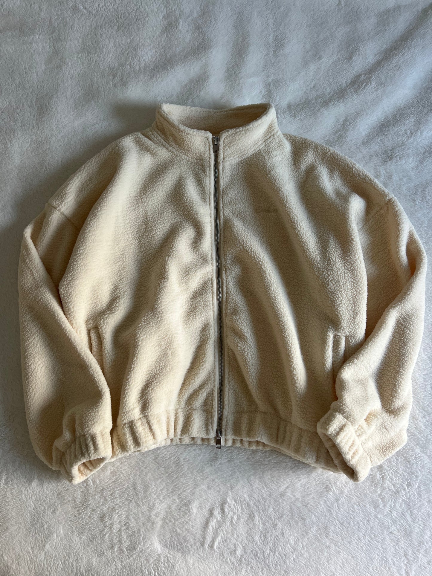 Teddy Fleece Jacket in Butter Milk