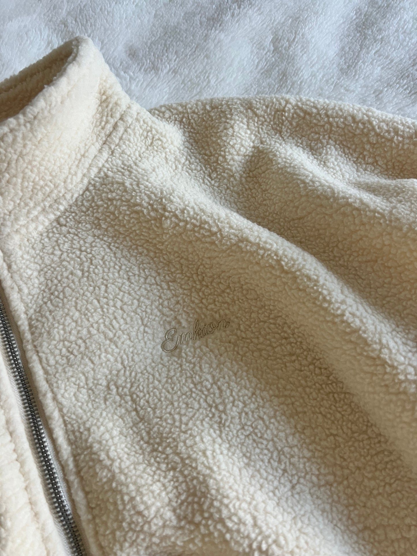 Teddy Fleece Jacket in Butter Milk